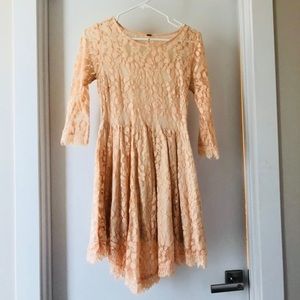 Pink Free People Lace Dress